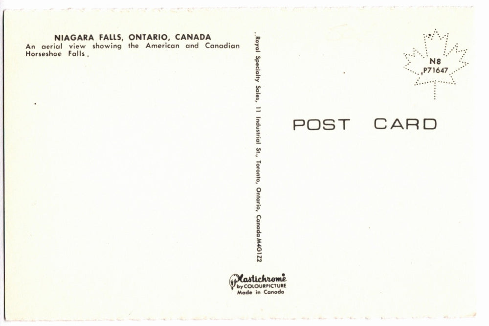 1970s Niagara Falls, Skylon Tower Ontario Canada Vintage Postcard.