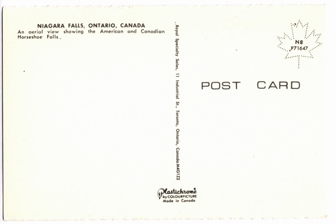 1970s Niagara Falls, Skylon Tower Ontario Canada Vintage Postcard.