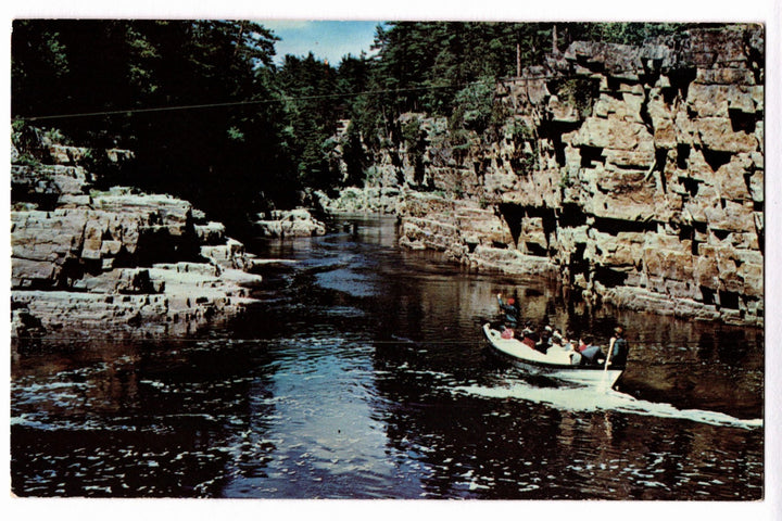 1951 Boat Ride, Ausable Chasm, Adirondacks, New York Vintage Postcard.