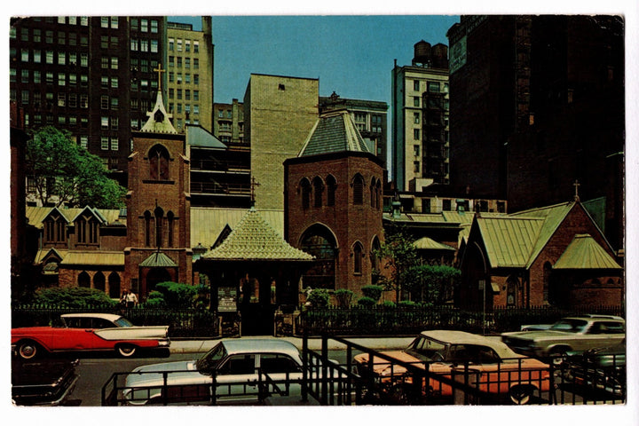 1964 Little Church Around the Corner, New York City Vintage Postcard.