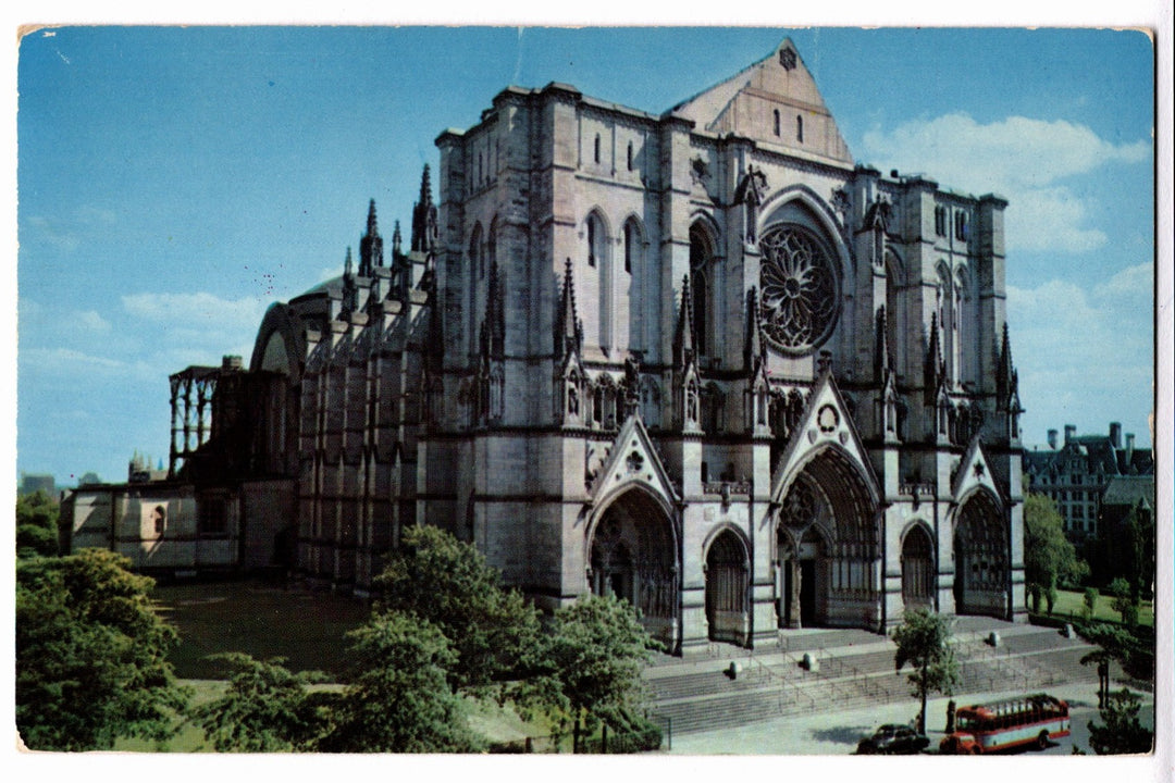 1952 Cathedral of St. John the Divine, New York City Vintage Postcard.