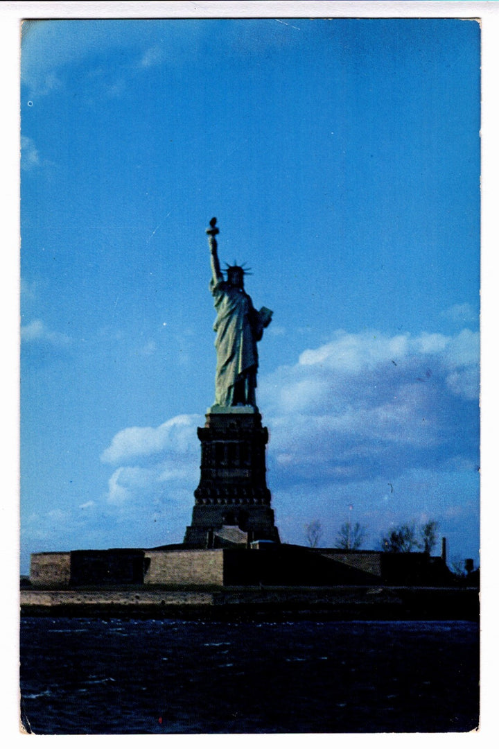 1956 Statue of Liberty, New York Harbor Vintage Postcard.