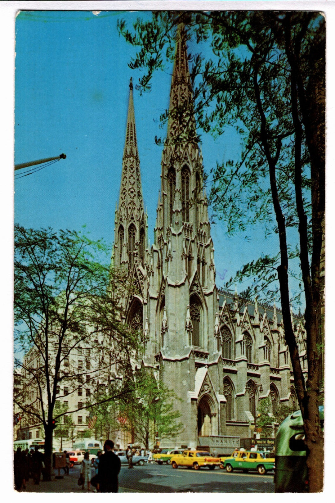 1964 St. Patrick’s Cathedral, Fifth Avenue, New York City Vtg Postcard.