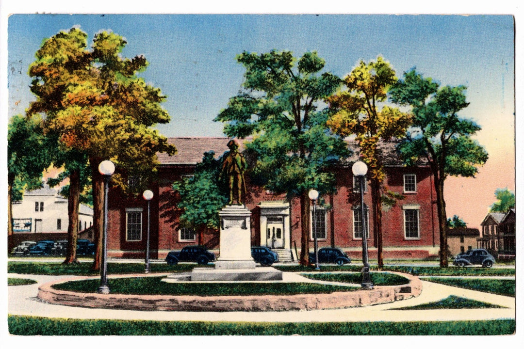 Peter Gansevoort Monument, Post Office Rome New York Vtg Postcard.