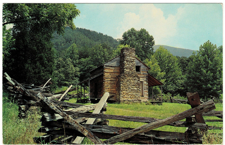 John Oliver Cabin Cades Cove Tennessee Vintage Postcard.