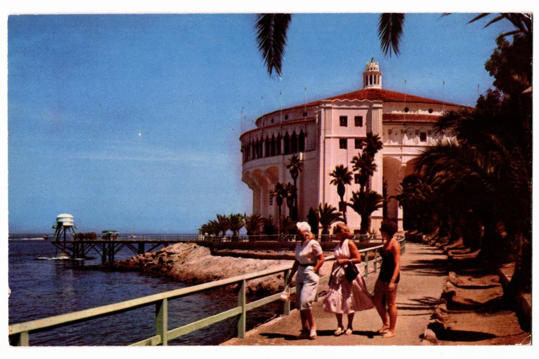 1954 The Casino in Santa Catalina, California Vintage Postcard.