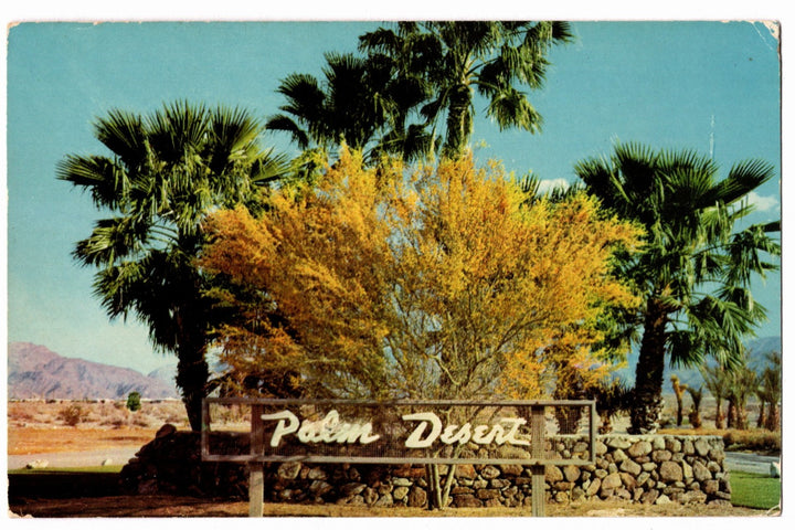 1956 Palm Desert, California Vintage Postcard.