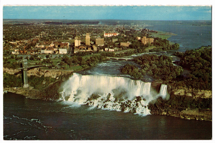 1970s Aerial View of Niagara Falls, Ontario, Canada Vintage Postcard.