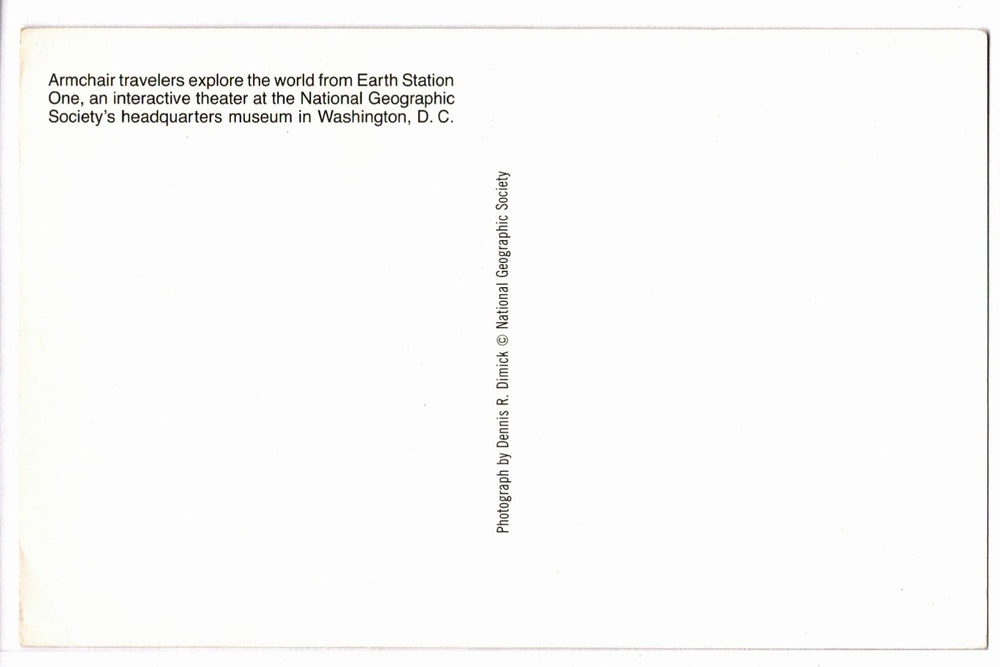 1980 Earth Station One Nat'l Geographic Museum Washington DC Vtg Postcard.