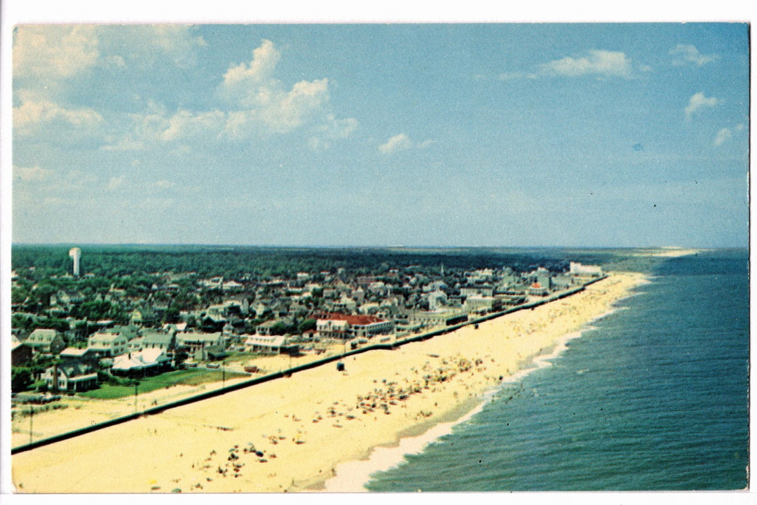 1950s Aerial View of Rehoboth Beach, Delaware Vintage Postcard.