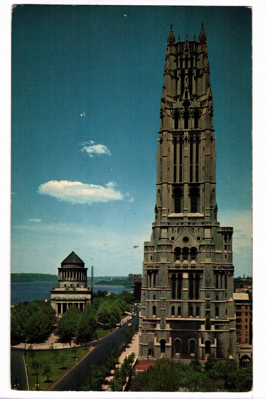 1960s Riverside Church and Grant’s Tomb New York City Vintage Postcard.
