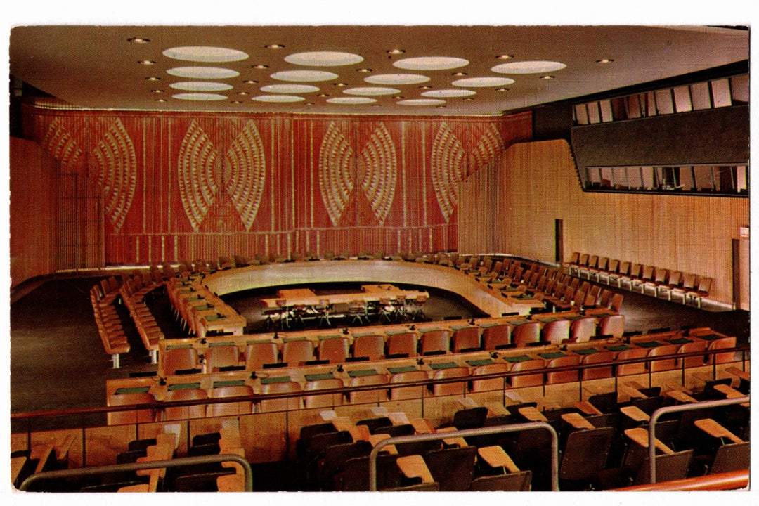 1960s Economic Social Council United Nations New York Vintage Postcard.