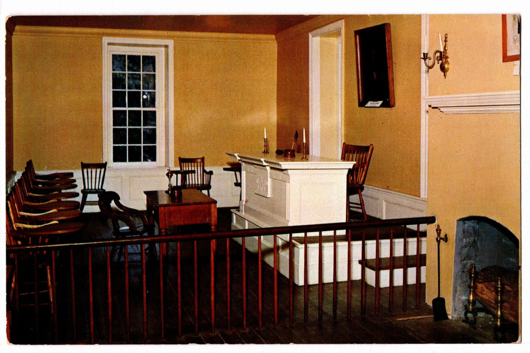 1961 Senate Chamber, Corydon Capitol Indiana Vintage Postcard.