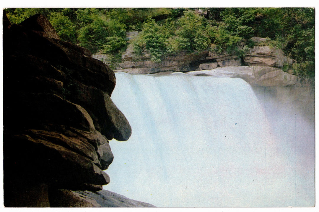 1960 Old Man of the Falls, Cumberland Falls Kentucky Vintage Postcard.