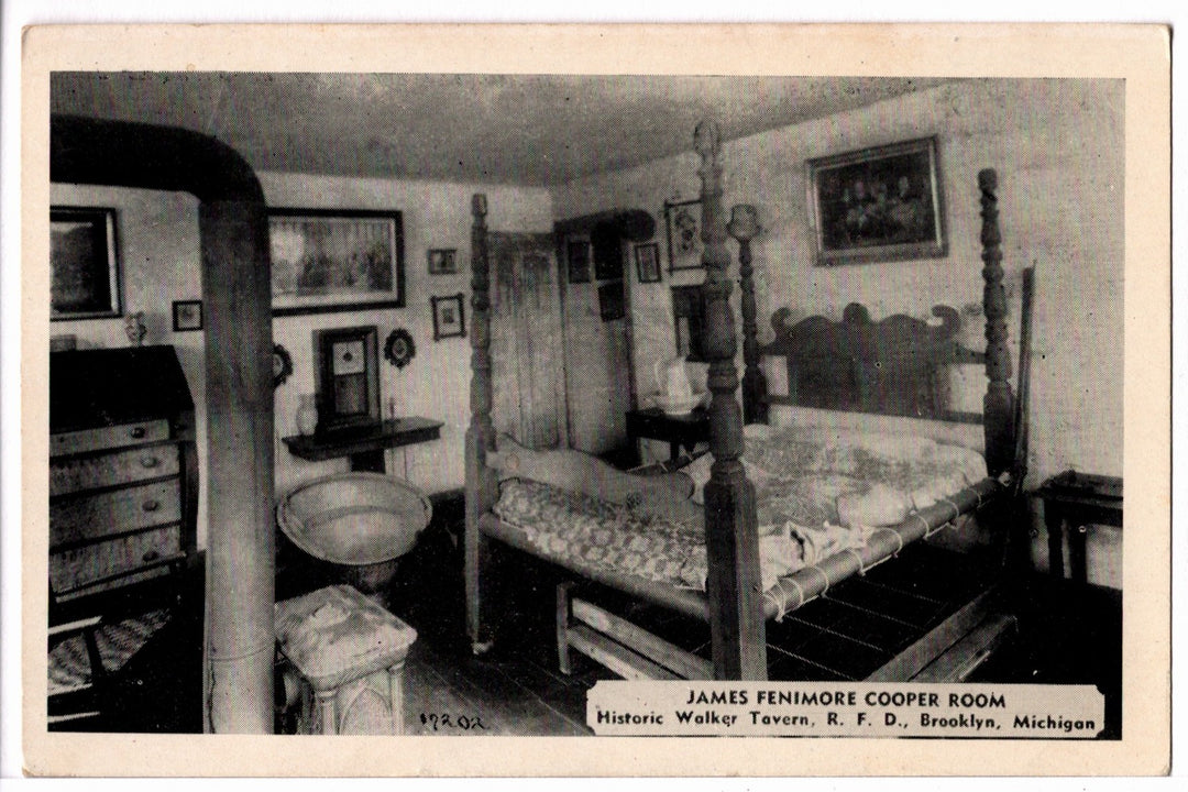 1930s Historic Walker Tavern in Irish Hills Michigan Vintage Postcard.