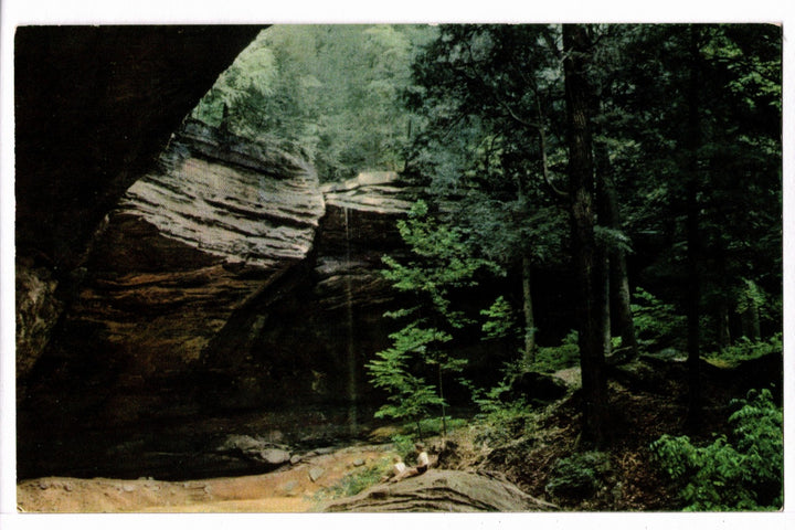 1940s Ash Cave, Hocking Hills Vintage Postcard.