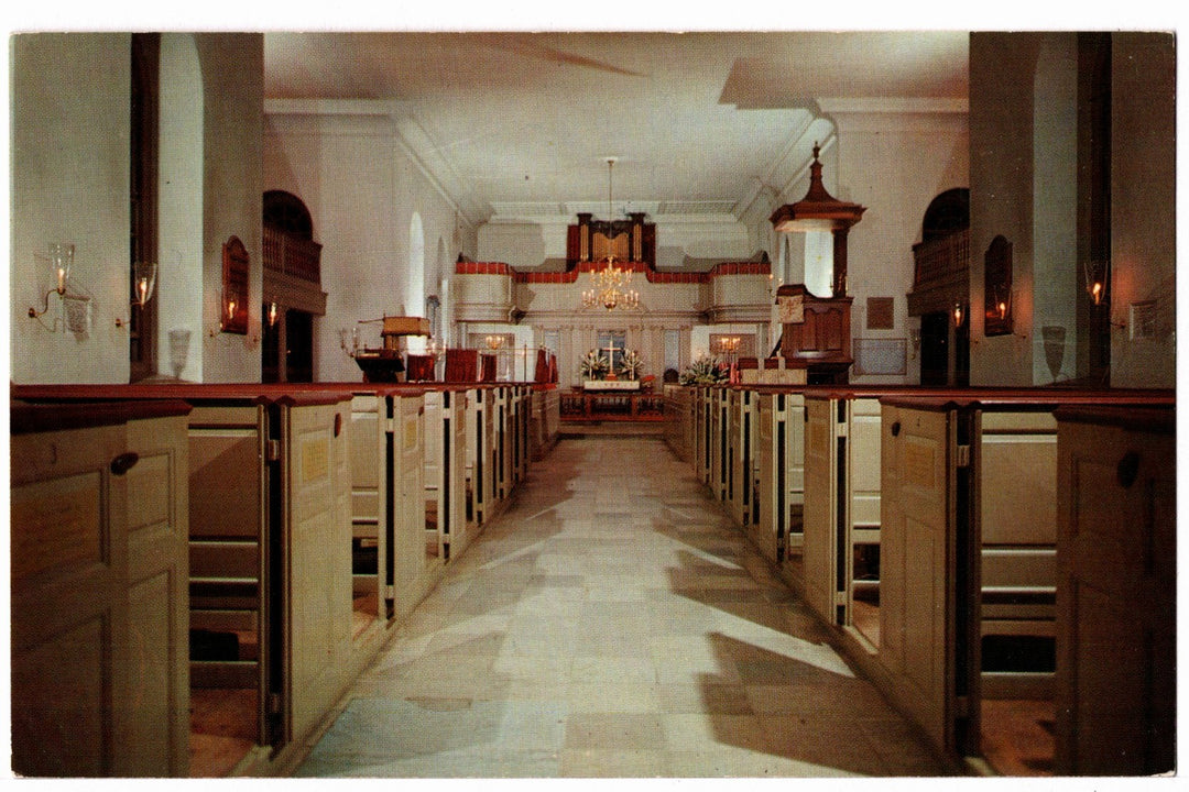 1950s Bruton Parish Church Colonial Williamsburg Virginia Vtg Postcard.