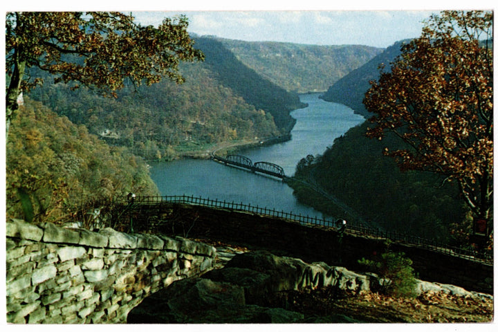 1980s West Virginia Hawk’s Nest State Park Vintage Postcard.