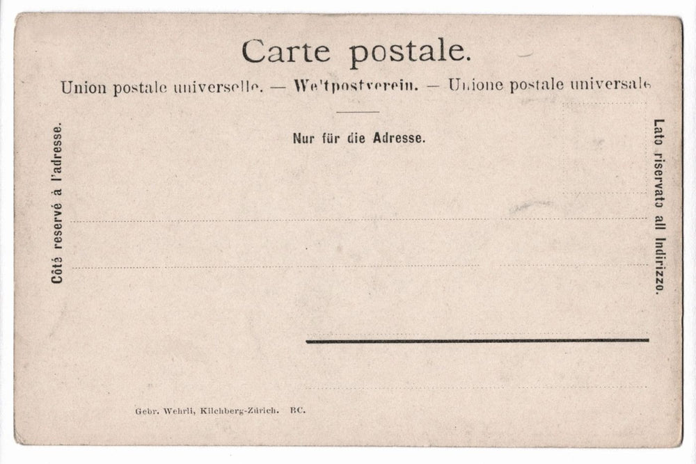 1900s William Tell's Escape Zürich Switzerland Vintage Postcard UDB.