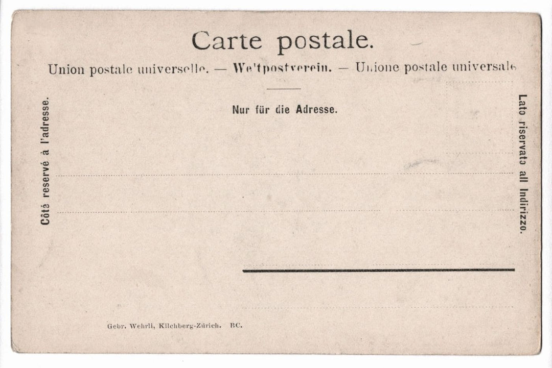 1900s William Tell's Escape Zürich Switzerland Vintage Postcard UDB.
