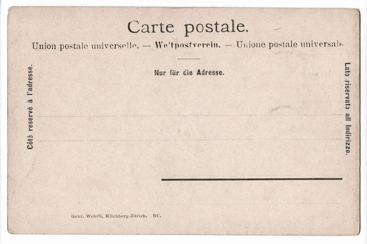 1900s William Tell's Escape Zürich Switzerland Vintage Postcard UDB.