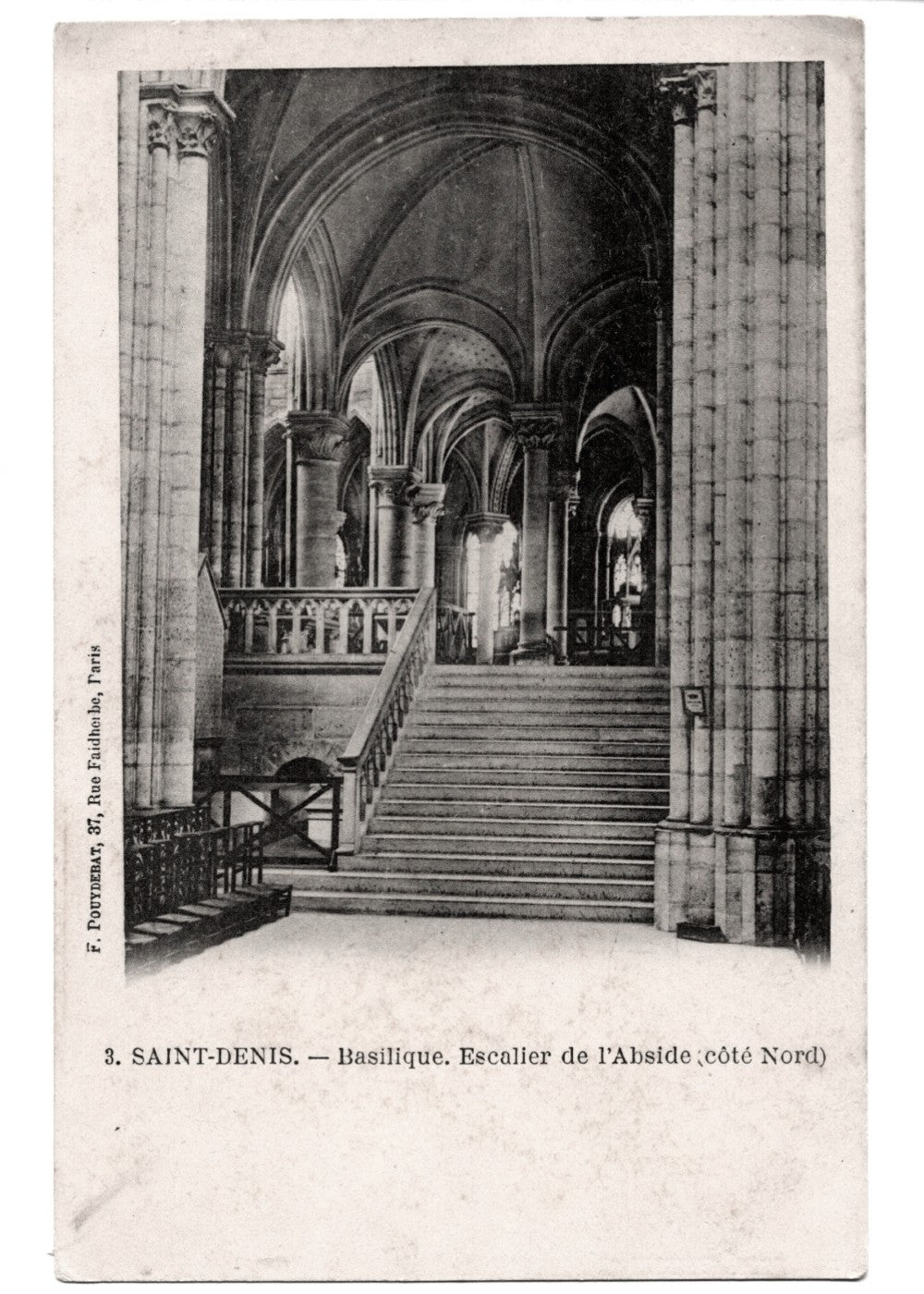 1900s Saint-Denis Basilica Interior Staircase Paris France Vintage Postcard UDB.