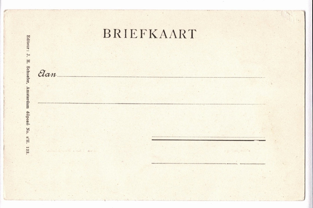 Vintage postcard back.