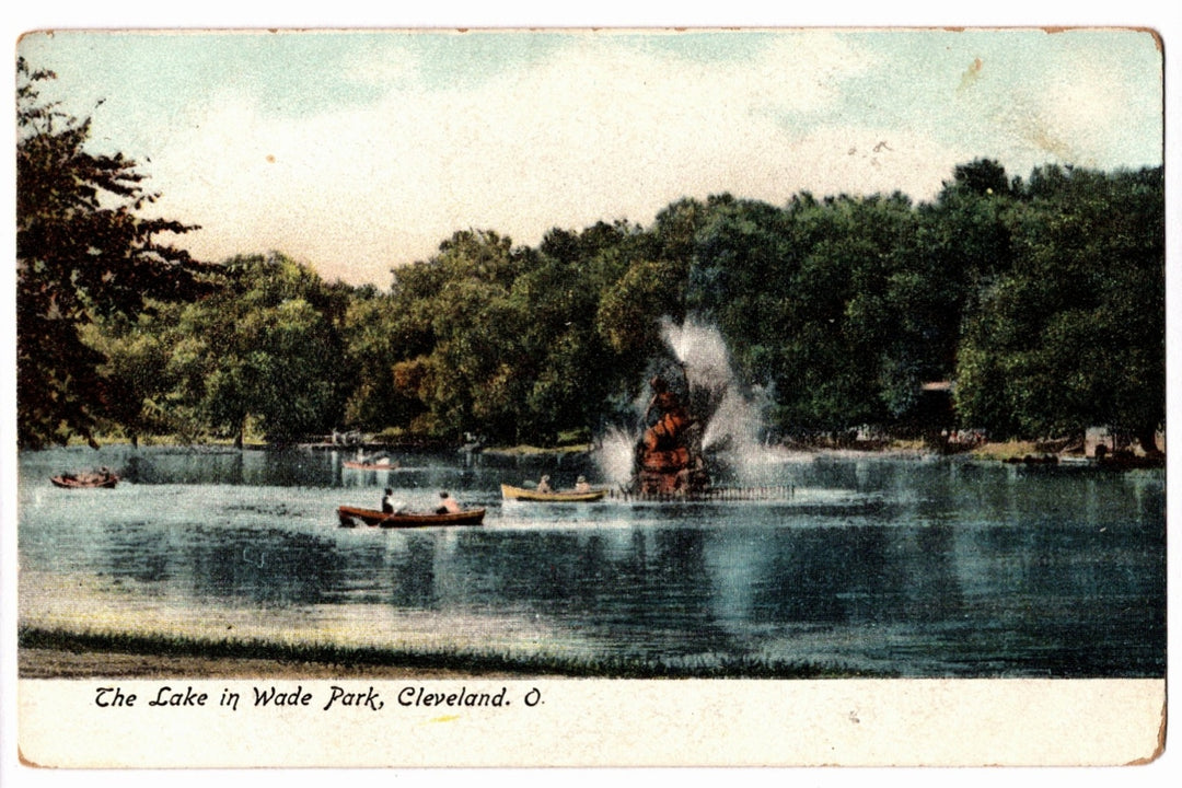 1900s The Lake in Wade Park Cleveland Ohio Vintage Postcard UDB.