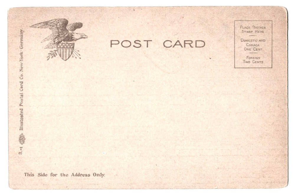 Vintage postcard back.