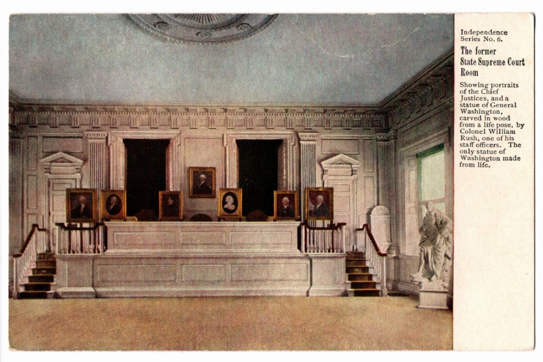 1900s Independence Hall Interior Philadelphia Pennsylvania Vintage Postcard UDB.