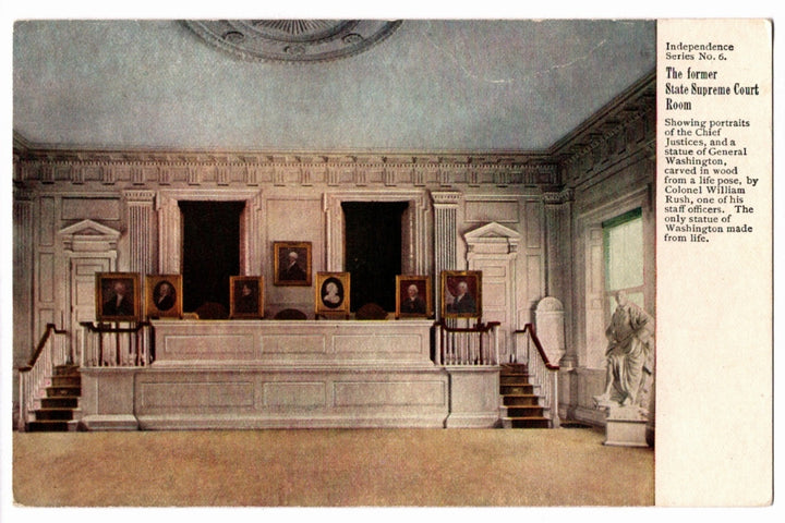 1900s Independence Hall Interior Philadelphia Pennsylvania Vintage Postcard UDB.
