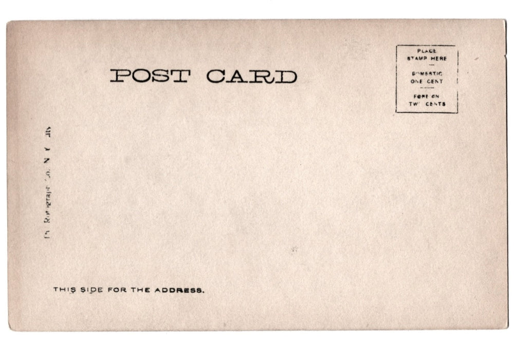 Vintage postcard back.