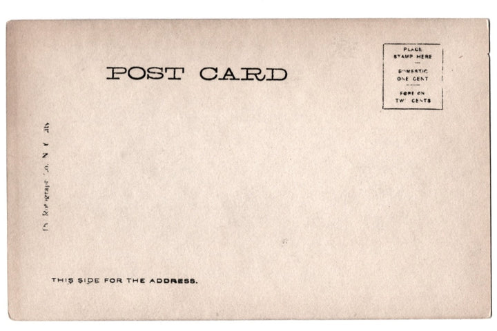 Vintage postcard back.
