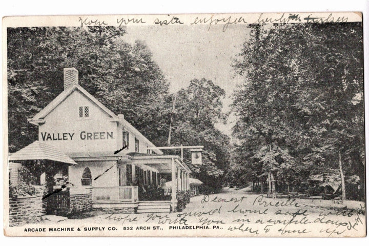 1905 Valley Green Inn Philadelphia PA Postcard UDB.