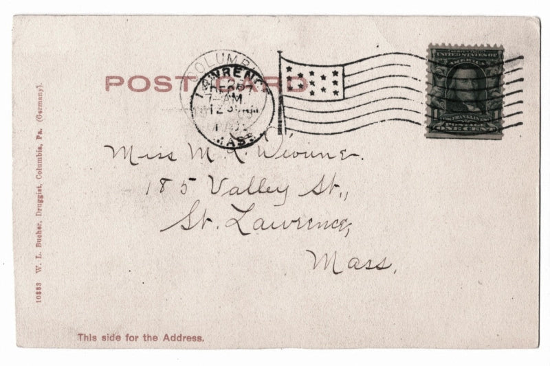 Back of postcard.