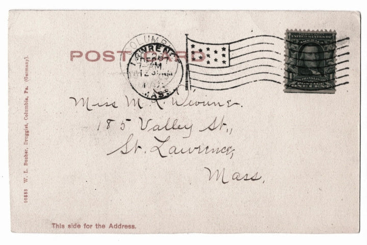 Back of postcard.