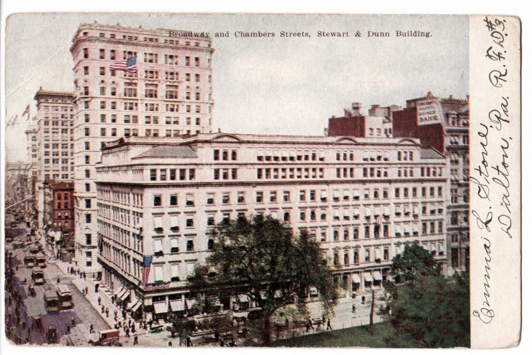 1900s Stewart and Dunn Building New York City Vintage Postcard UDB,.