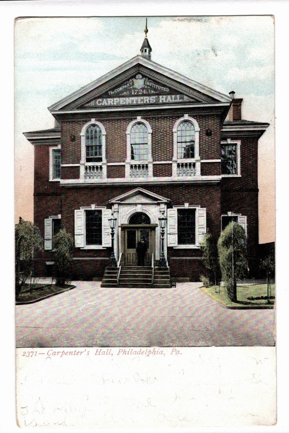 Vintage postcard of Carpenters Hall in Philadelphia, PA, 1900s Carpenters' Hall Philadelphia Pennsylvania Vintage Postcard UDB.