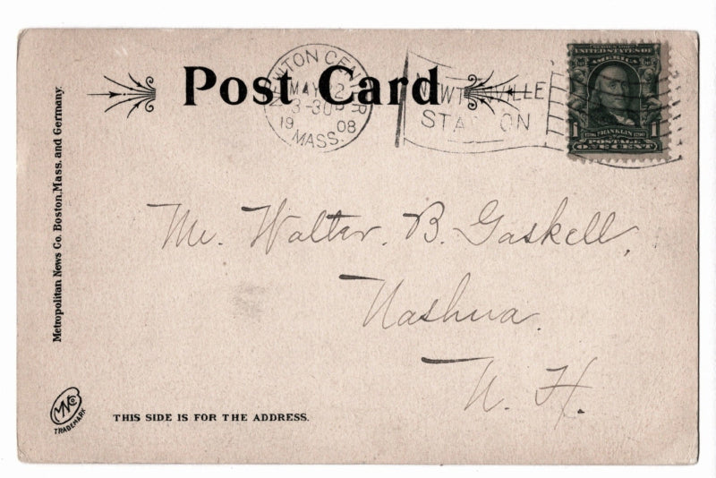 Back of postcard.