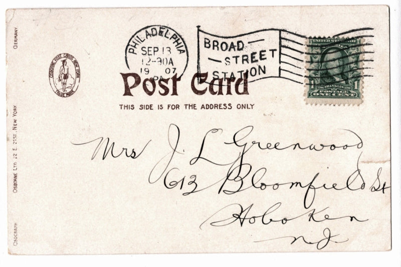 Back of postcard.