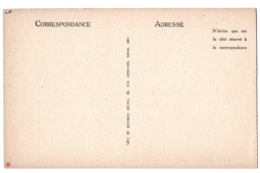 Buff vintage postcard, 1920s vintage uncirculated, French.