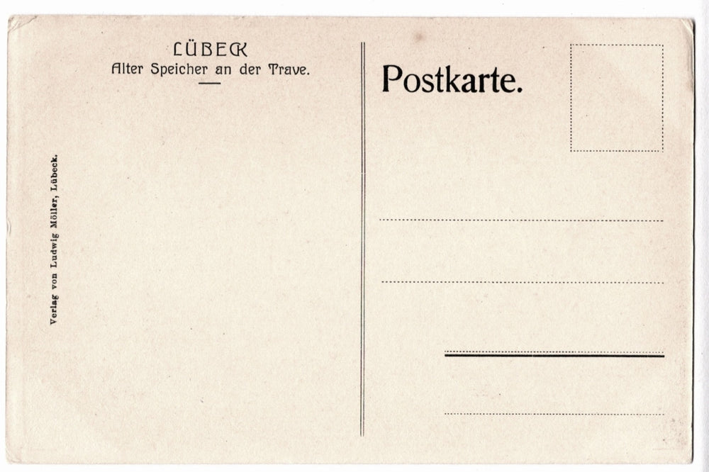 Vintage German postcard with text and a line for writing a message.