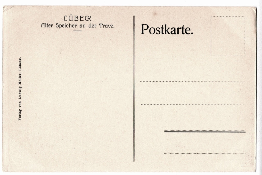 Vintage German postcard with text and a line for writing a message.