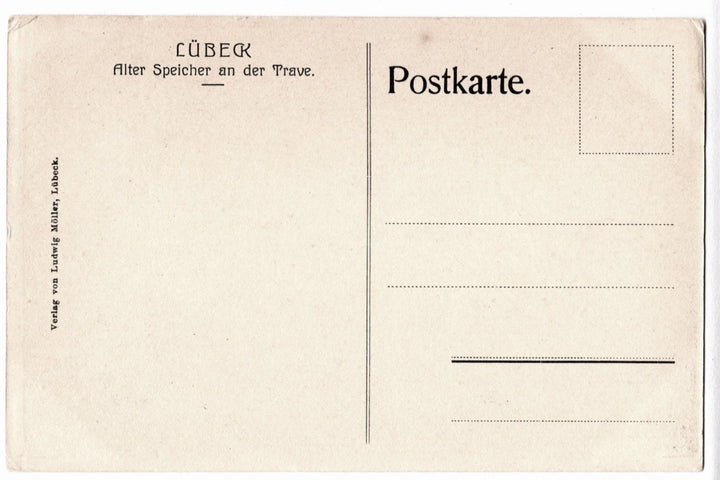 Vintage German postcard with text and a line for writing a message.