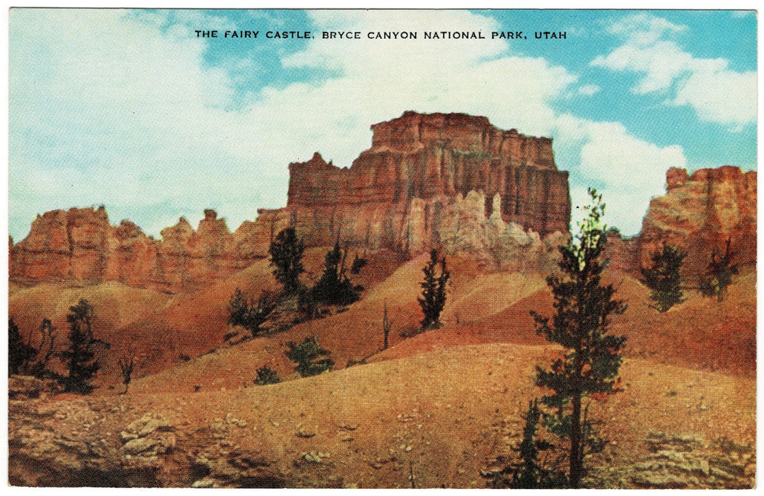 The Fairy Castle, Bryce Canyon National Park, Utah Vintage Postcard.