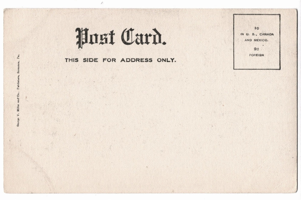 Undivided back uncirculated Vintage postcard with text for address.