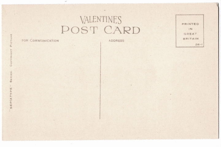 Back view unposted postcard.