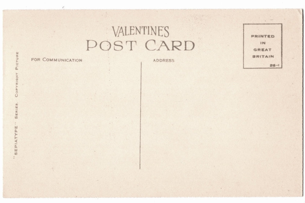 Vintage postcard back.