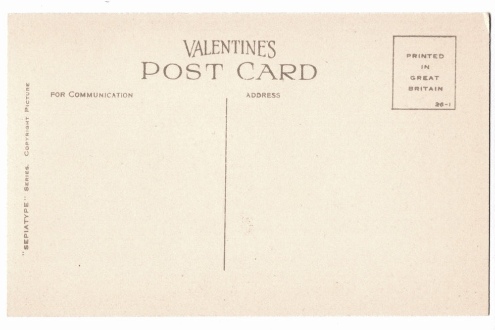 Vintage postcard back.