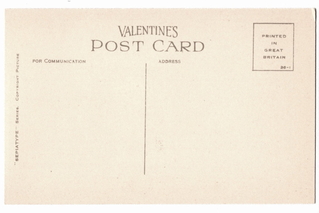 Vintage postcard back.